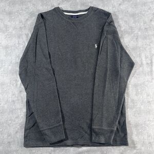 Vintage Polo Ralph Lauren Gray Thermal Long Sleeve Shirt Mens XL
